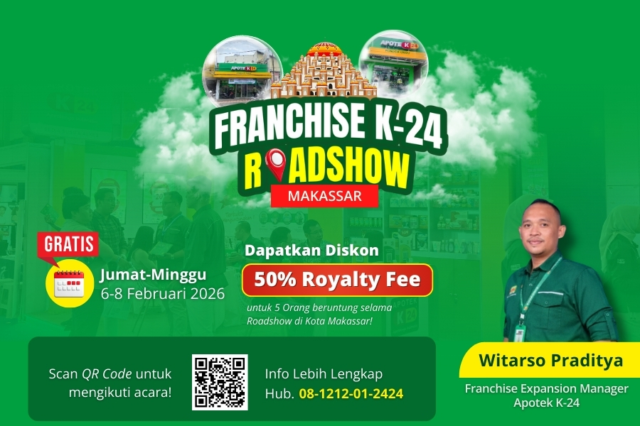 Roadshow Franchise Apotek K-24 Hadir di Makassar!